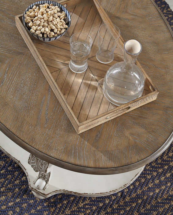 Realyn Coffee Table with 2 End Tables Homeline Furniture