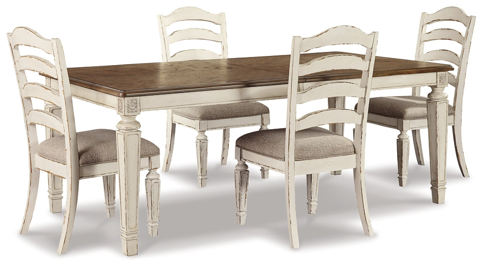 Realyn Dining Table and 4 Chairs Homeline Furniture