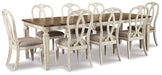 Realyn Dining Table and 8 Chairs Homeline Furniture