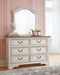 Realyn Full Panel Bed with Mirrored Dresser and 2 Nightstands Homeline Furniture