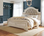 Realyn Queen Upholstered Panel Bed with Mirrored Dresser and 2 Nightstands Homeline Furniture