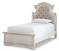 Realyn Twin Panel Bed with Mirrored Dresser, Chest and 2 Nightstands Homeline Furniture