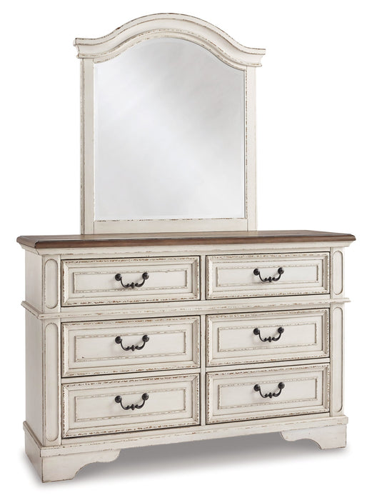 Realyn Twin Panel Bed with Mirrored Dresser, Chest and 2 Nightstands Homeline Furniture