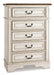 Realyn Twin Panel Bed with Mirrored Dresser and Chest Homeline Furniture