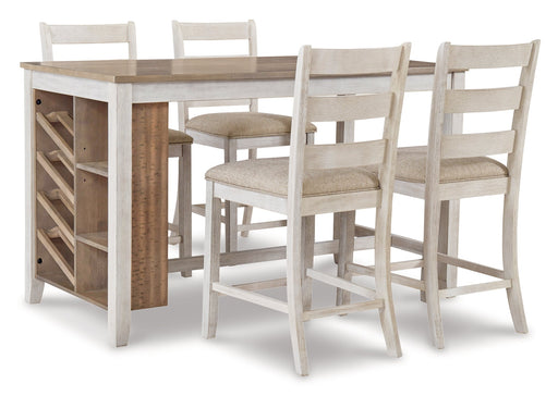 Skempton Counter Height Dining Table and 4 Barstools Homeline Furniture