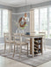Skempton Counter Height Dining Table and 4 Barstools Homeline Furniture