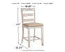 Skempton Counter Height Dining Table and 4 Barstools Homeline Furniture