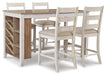 Skempton Counter Height Dining Table and 4 Barstools Homeline Furniture