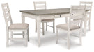 Skempton Dining Table and 4 Chairs Homeline Furniture