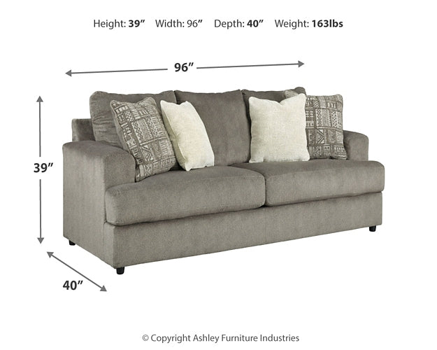 Soletren Sofa, Loveseat, Chair and Ottoman Homeline Furniture