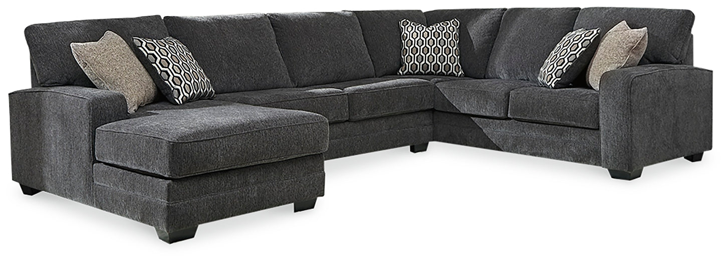 Tracling 3-Piece Sectional with Ottoman Homeline Furniture