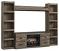 Trinell 4-Piece Entertainment Center with Electric Fireplace Homeline Furniture