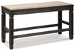 Tyler Creek Counter Height Dining Table and 4 Barstools and Bench Homeline Furniture