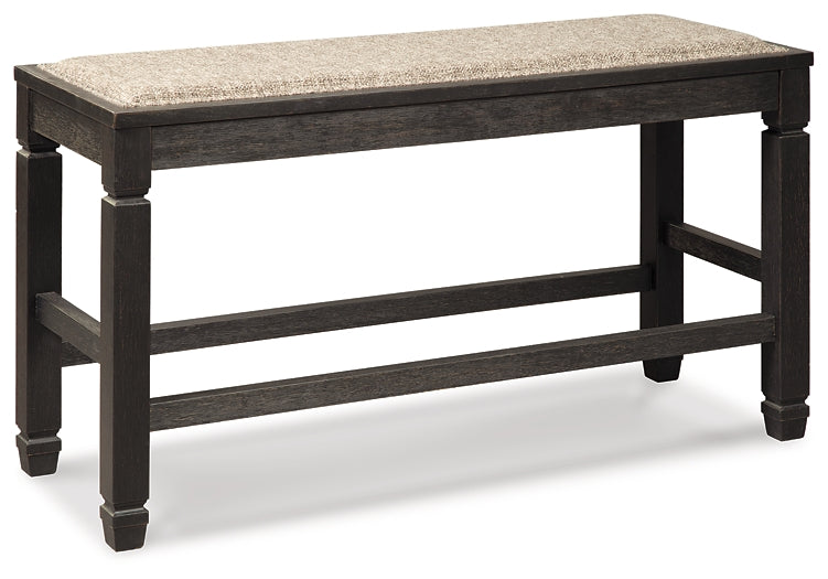 Tyler Creek Counter Height Dining Table and 4 Barstools and Bench Homeline Furniture