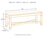 Tyler Creek Dining Table and 4 Chairs and Bench Homeline Furniture