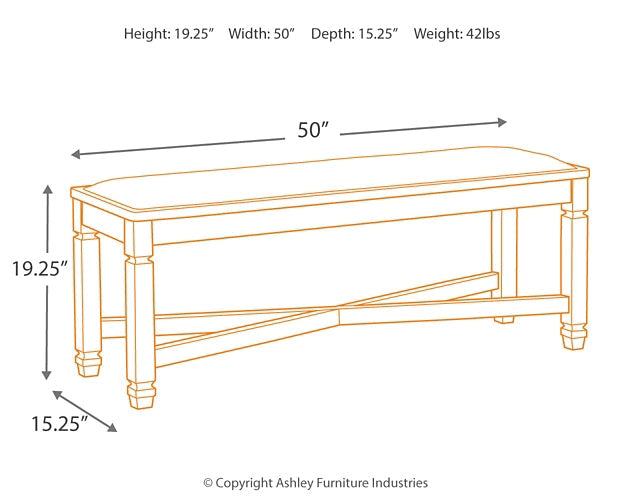 Tyler Creek Upholstered Bench Homeline Furniture