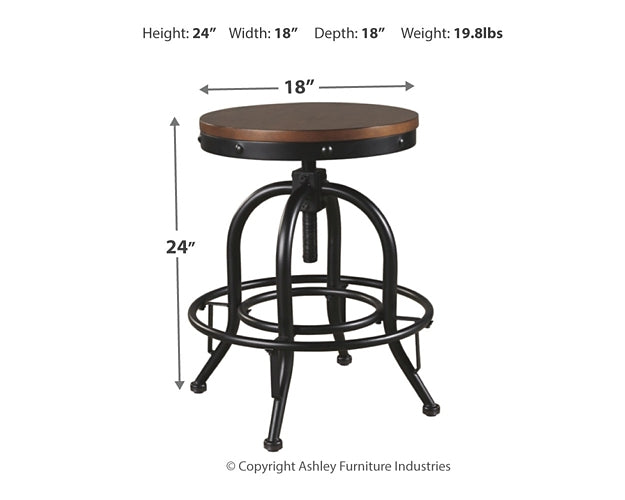 Valebeck Counter Height Dining Table and 4 Barstools Homeline Furniture