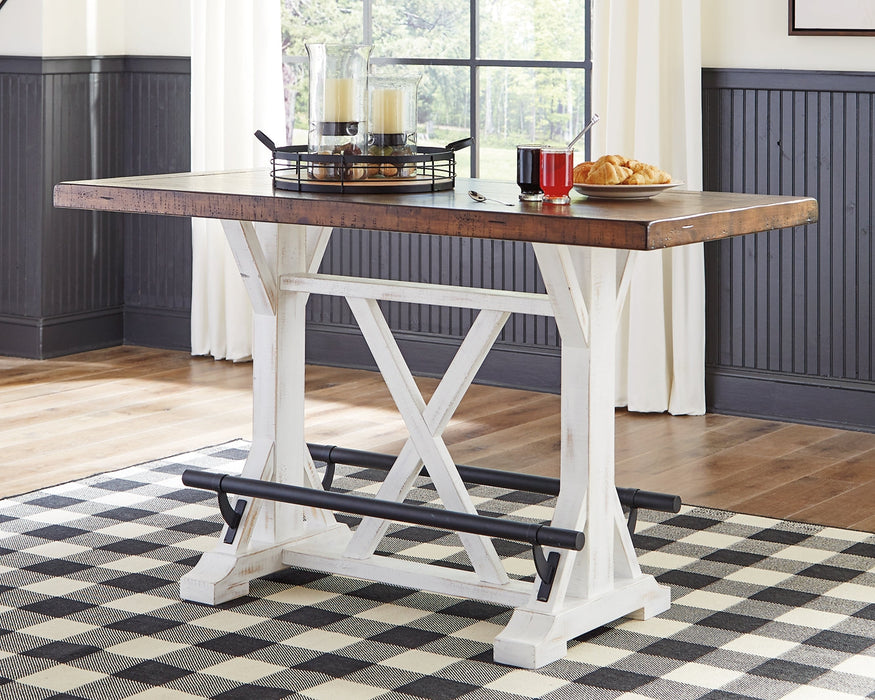 Valebeck Counter Height Dining Table and 4 Barstools Homeline Furniture
