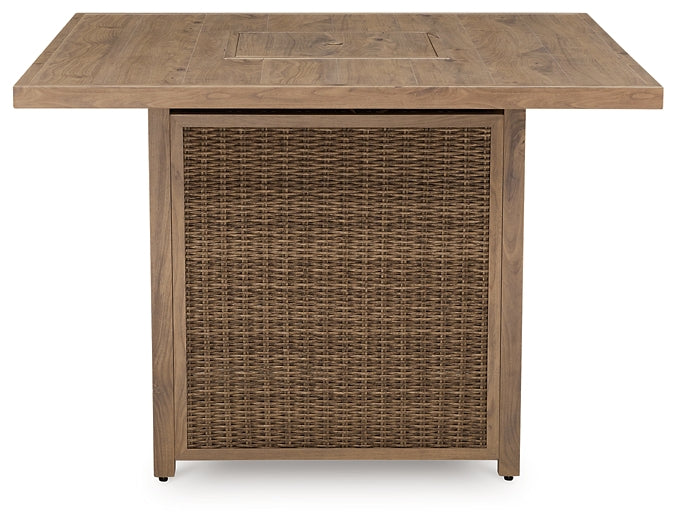 Walton Bridge Square Bar Table w/Fire Pit Homeline Furniture