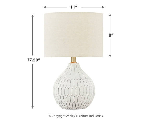 Wardmont Ceramic Table Lamp (1/CN) Homeline Furniture