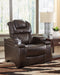 Warnerton PWR Recliner/ADJ Headrest Homeline Furniture