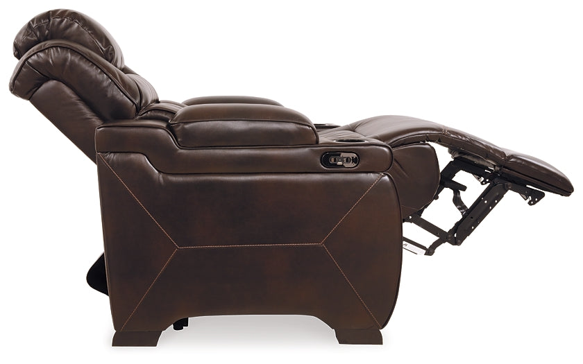 Warnerton PWR Recliner/ADJ Headrest Homeline Furniture