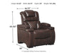 Warnerton PWR Recliner/ADJ Headrest Homeline Furniture