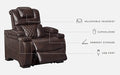 Warnerton PWR Recliner/ADJ Headrest Homeline Furniture