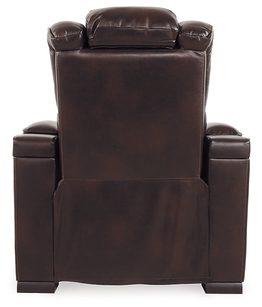 Warnerton PWR Recliner/ADJ Headrest Homeline Furniture