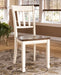 Whitesburg Dining Table and 4 Chairs and Bench with Storage Homeline Furniture