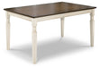Whitesburg Dining Table and 4 Chairs and Bench with Storage Homeline Furniture