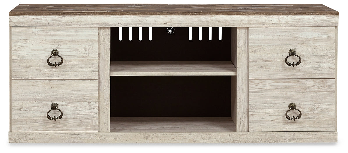 Willowton LG TV Stand w/Fireplace Option Homeline Furniture