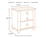 Willowton Two Drawer Night Stand Homeline Furniture