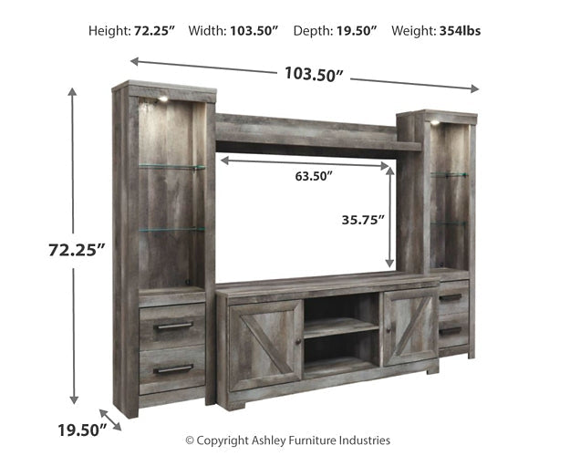Wynnlow 4-Piece Entertainment Center Homeline Furniture