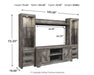 Wynnlow 4-Piece Entertainment Center Homeline Furniture