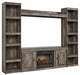 Wynnlow 4-Piece Entertainment Center with Electric Fireplace Homeline Furniture