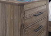 Zelen King Panel Bed with Mirrored Dresser, Chest and 2 Nightstands Homeline Furniture