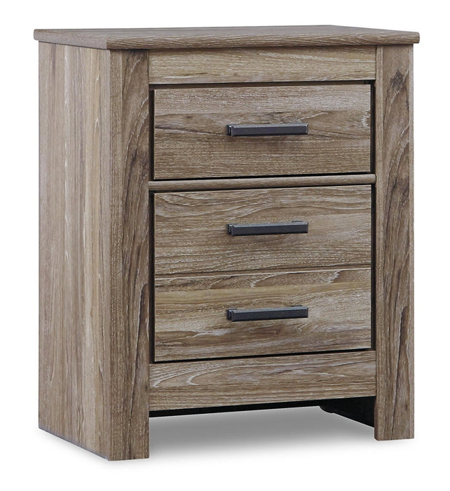 Zelen Queen Panel Bed with Mirrored Dresser, Chest and 2 Nightstands Homeline Furniture