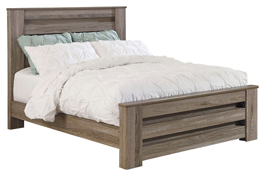 Zelen Queen Panel Bed with Mirrored Dresser, Chest and 2 Nightstands Homeline Furniture