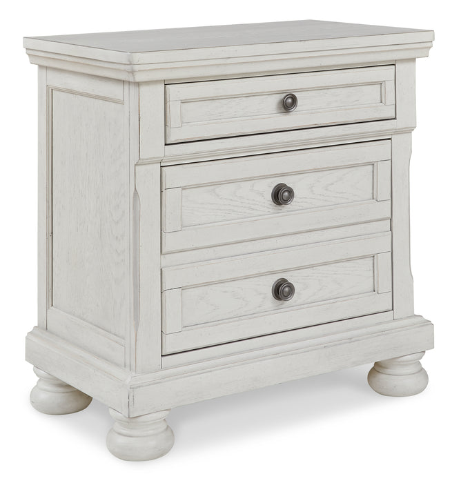 Robbinsdale Queen Panel Bed with Mirrored Dresser, Chest and 2 Nightstands