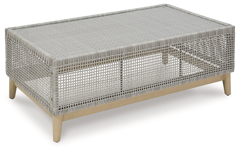 Seton Creek Outdoor Sofa and Loveseat with Coffee Table