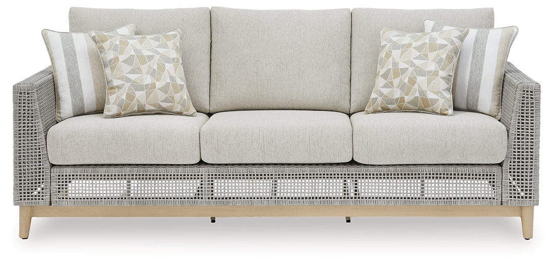 Seton Creek Outdoor Sofa and Loveseat with Coffee Table