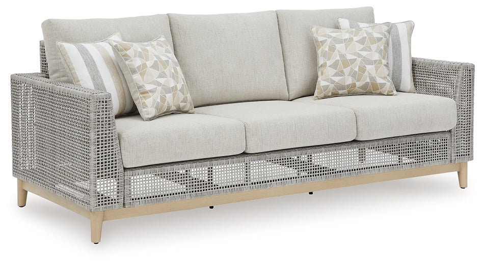 Seton Creek Outdoor Sofa and Loveseat with Coffee Table