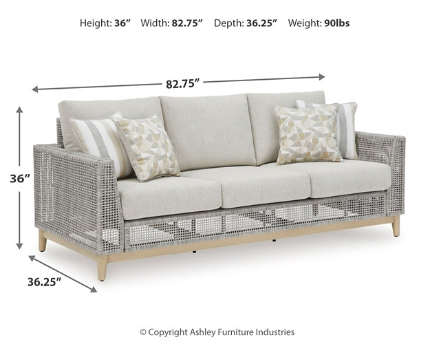 Seton Creek Outdoor Sofa and Loveseat with Coffee Table
