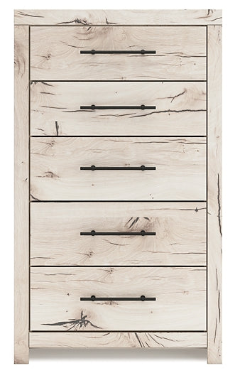 Full Panel Storage Bed with Mirrored Dresser, Chest and Nightstand
