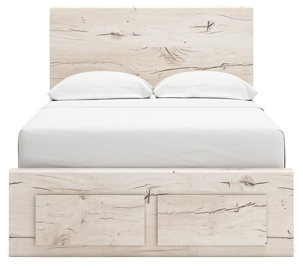Full Panel Storage Bed with Mirrored Dresser, Chest and Nightstand