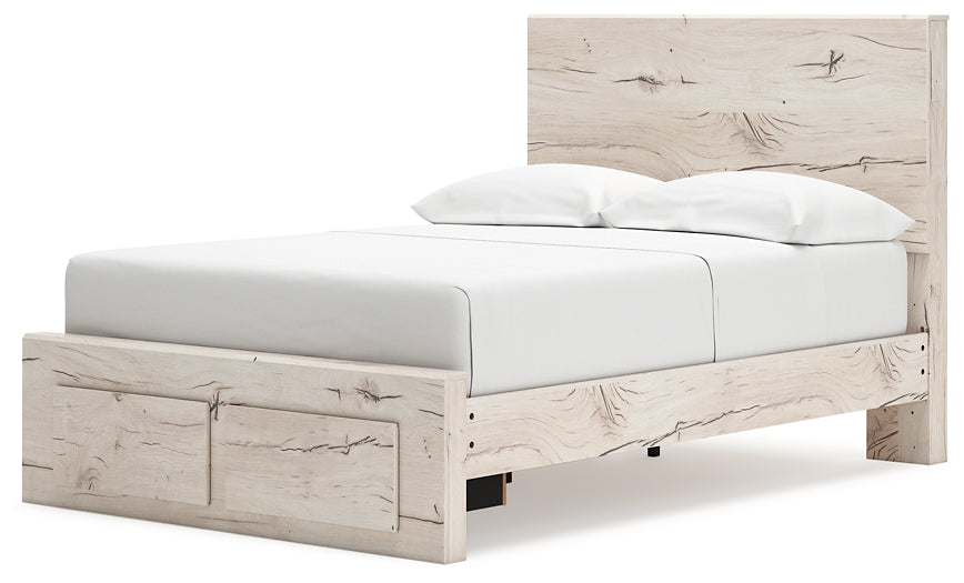 Full Panel Storage Bed with Mirrored Dresser, Chest and Nightstand