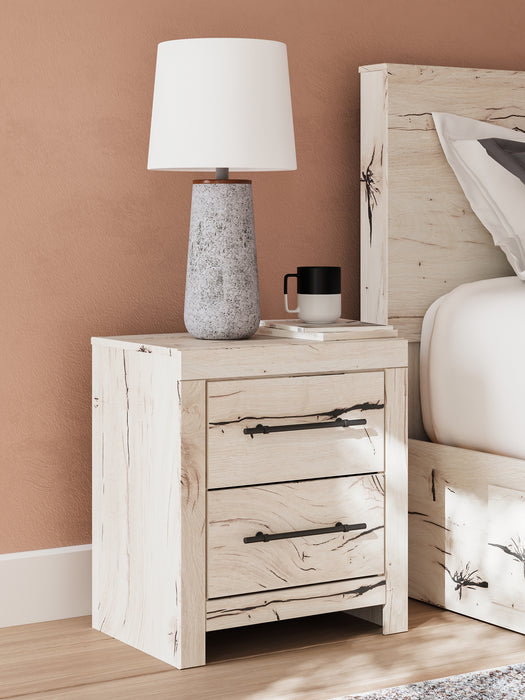 Full Panel Storage Bed with Mirrored Dresser, Chest and Nightstand