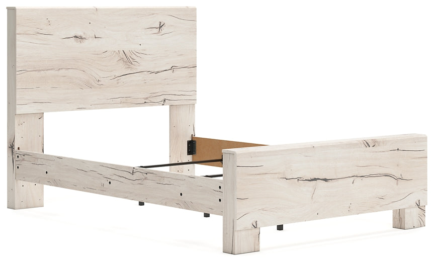 Full Panel Bed with Mirrored Dresser, Chest and Nightstand