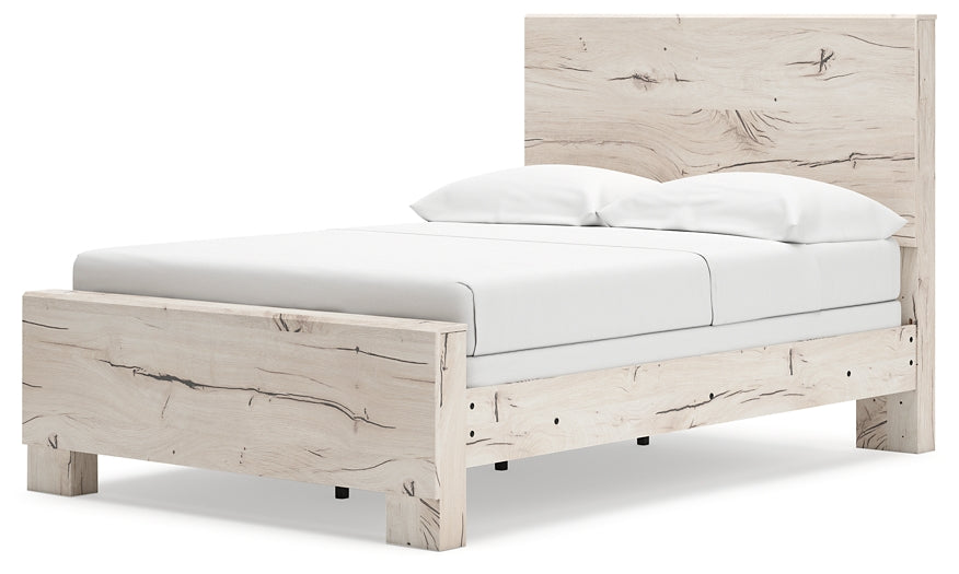 Full Panel Bed with Mirrored Dresser, Chest and Nightstand